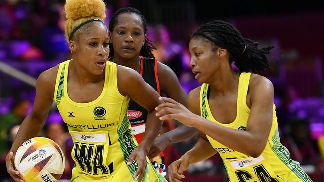 Adean Thomas of Jamaica and Shanice Beckford of Jamaica