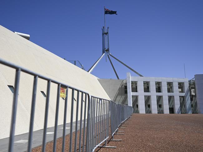 CANBERRA, Australia - NewsWire Photos - October 20, 2024:  Increased security by The Australian Federal Police at Parliament House in Canberra ahead of the Royal Visit on Monday 21st October. Picture: NewsWire / Martin Ollman