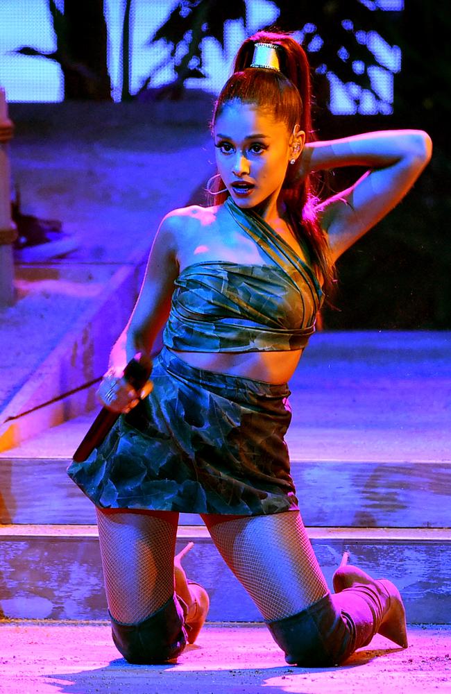 Singer Ariana Grande performs onstage at the 2016 American Music Awards in Los Angeles in November last year. Picture: Kevin Winter