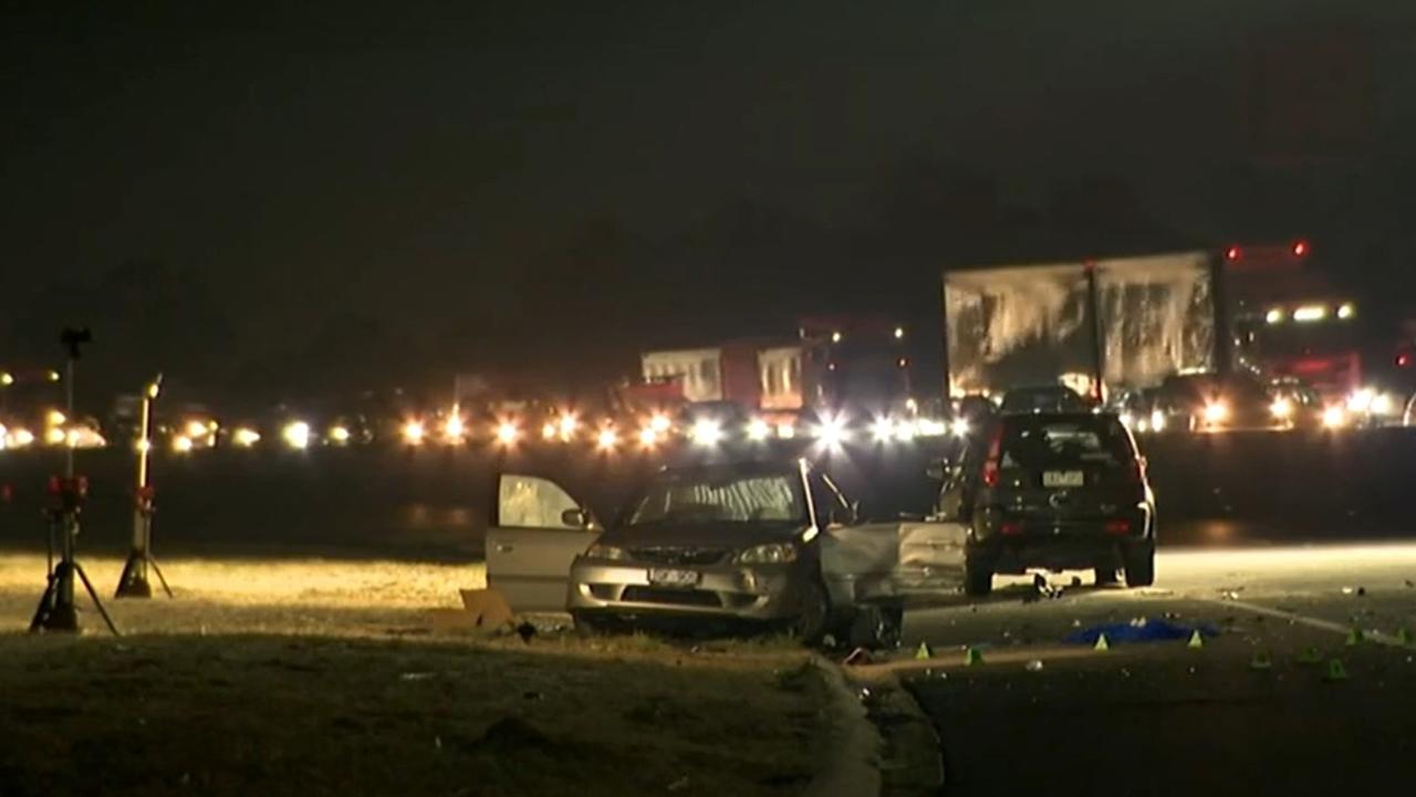 A 17-year-old is fighting for life after being left in the back seat after a crash in St Albans. Picture: 7News