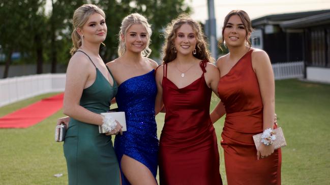 Emma, Jorja, Laura and Ebony at the North Rockhampton State High School 2022 formal. Picture: Zokusha Photography