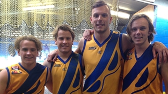 PHOS Camden’s under-18s: Siblings Nick and Jimmy Crouch with brothers Kyle and Jackson Chalmers.