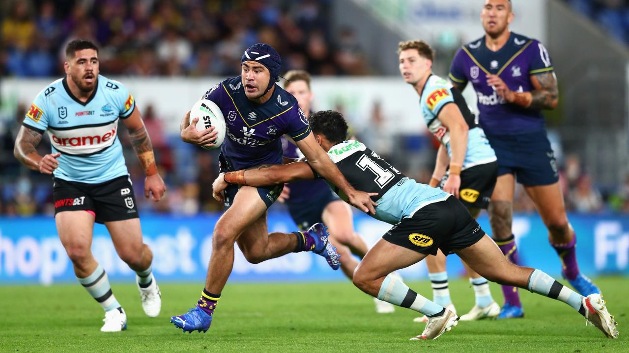 Hughes knocked back the Warriors. (Photo by Chris Hyde/Getty Images)