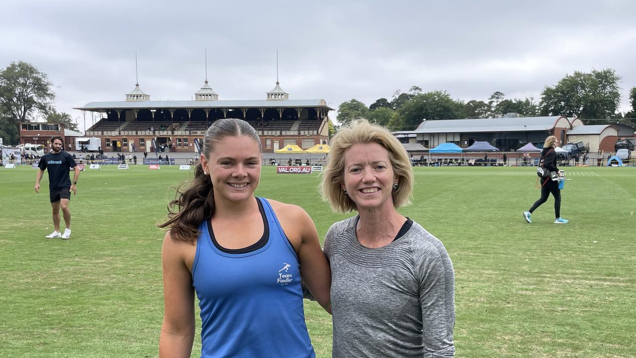 Ruby Crisp and Katie Moore competed at the Ballarat Gift. Picture: Shane Jones.