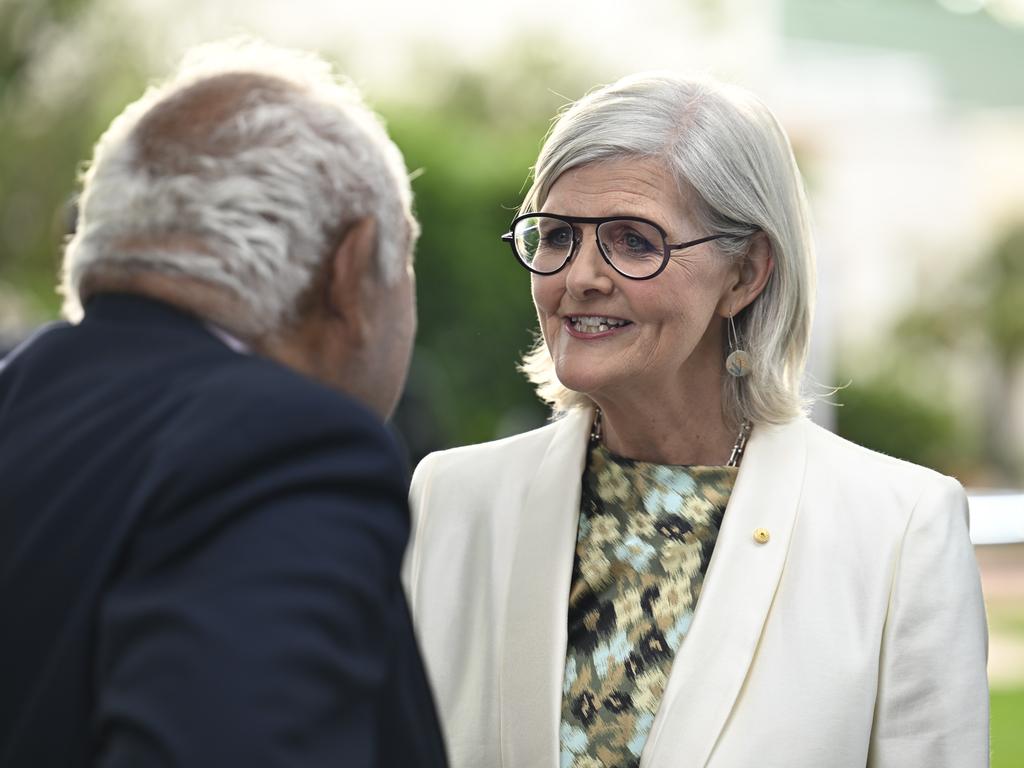The Governor-General of the Commonwealth of Australia, Sam Mostyn welcomes the 2025 Australian of the Year Awards finalists during a reception at Government House in Canberra. Picture: NewsWire/Martin Ollman