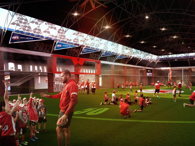 The proposed Sydney Swans headquarters at the Royal Hall of Industries. Picture: Supplied