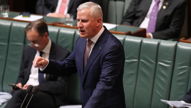 Deputy PM Michael McCormack during Question Time. Picture: Kym Smith