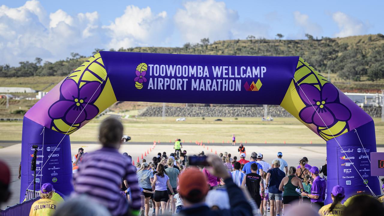The start of a Runway Mile of the Toowoomba Marathon events at Wellcamp Airport, Saturday, May 3, 2025. Picture: Kevin Farmer