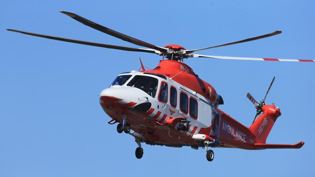 A teenage boy was flown to hospital after sustaining an upper body injury at Torquay Beach. Picture: Peter Ristevski