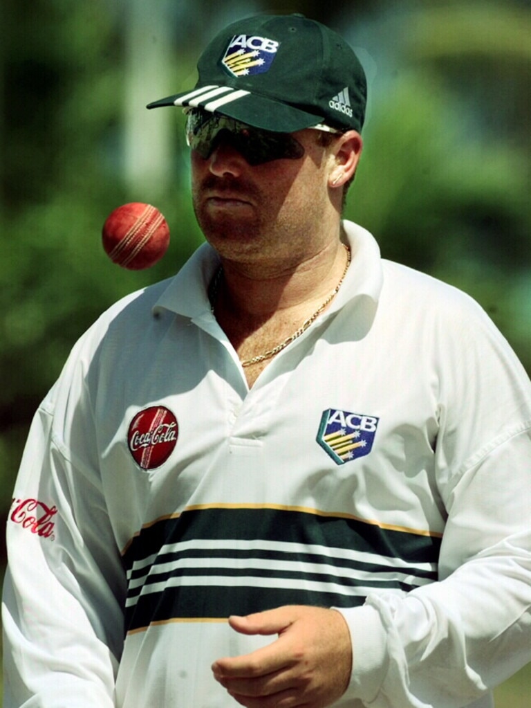 Shane Warne during at a training session in the West Indies after being dropped.