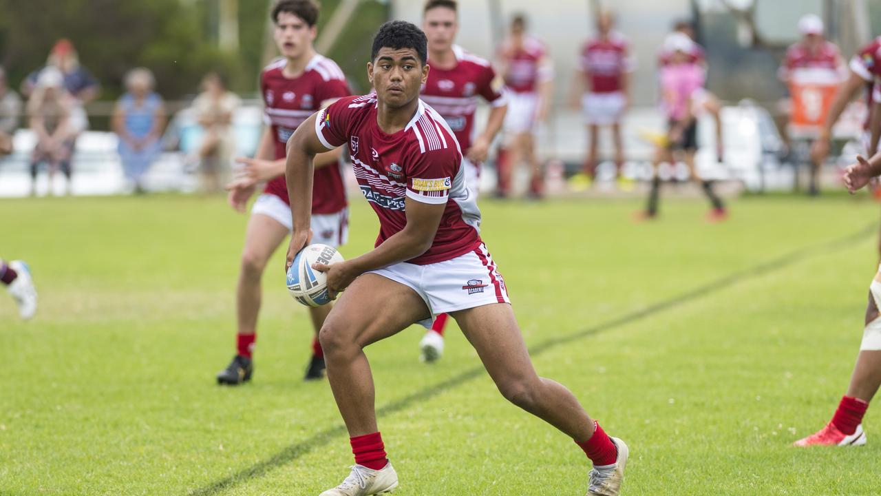 Karl Oloapu playing for the Redcliffe Dolphins in 2021. Picture: Kevin Farmer