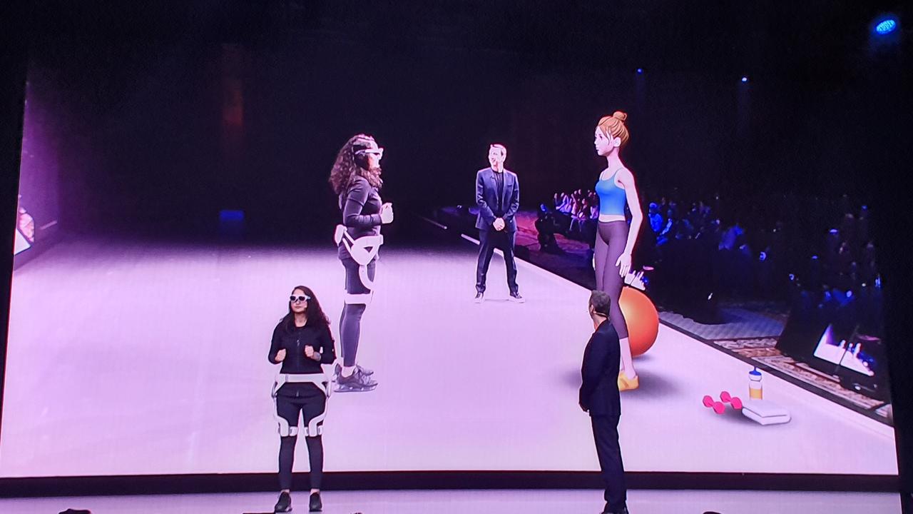 Samsung demonstrates its GEMS AR technology. Photo: Tanya French