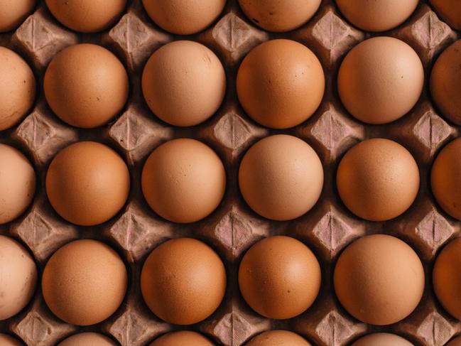 A man dressed like a security worker was found in courtroom 6K with a bunch of eggs.