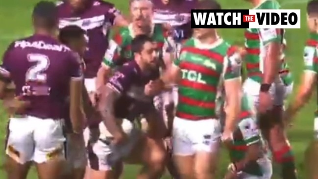 Manly star pulls teammate into line