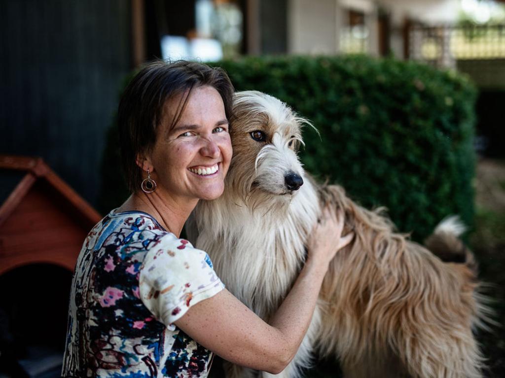 Ina Ansmann with truffle dog Cody. Picture: Ness Vanderburgh