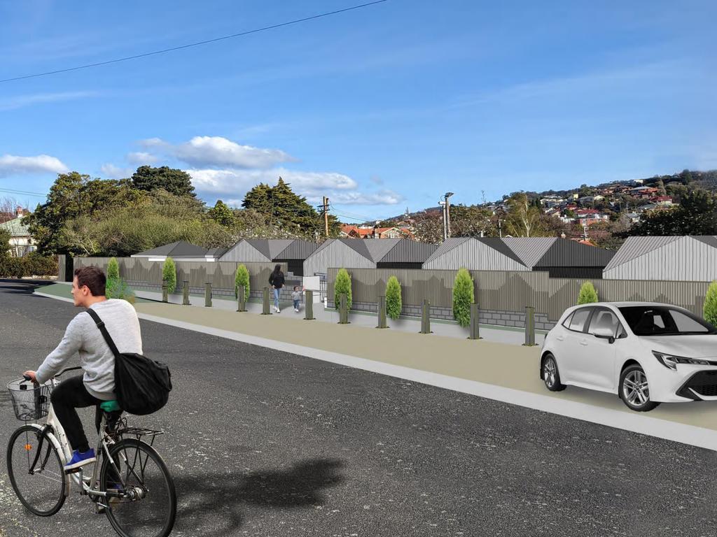 An artist’s impression of the upcoming social housing development at 73a New Town Road. Picture: Supplied