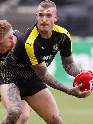 In the final 14 games last year Dustin Martin only fell below 100 once. Can he carry that form into 2018? Picture: Michael Klein