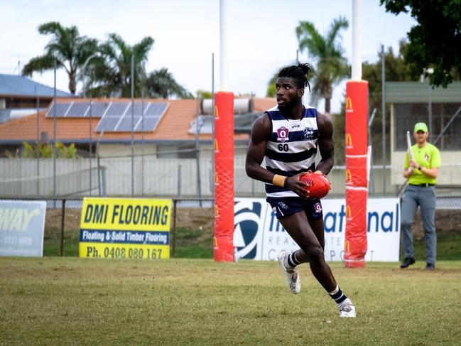 Broadbeach Cats player Kwabe Boakye. Picture credit: Brooke Sleep Photography.