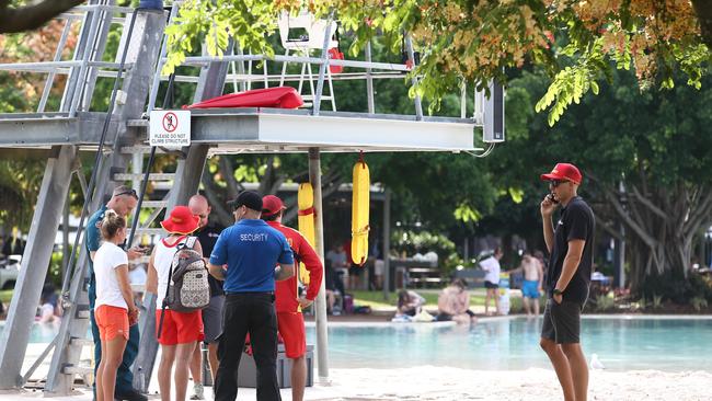 Cairns Regional Council lifeguards responded to the incident on the Esplanade. PICTURE: BRENDAN RADKE