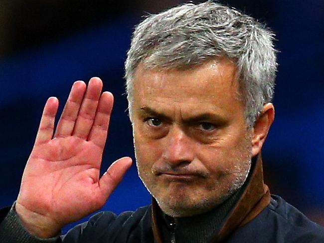 LONDON, ENGLAND - DECEMBER 09: Jose Mourinho manager of Chelsea reacts during the UEFA Champions League Group G match between Chelsea FC and FC Porto at Stamford Bridge on December 9, 2015 in London, United Kingdom. (Photo by Clive Mason/Getty Images)