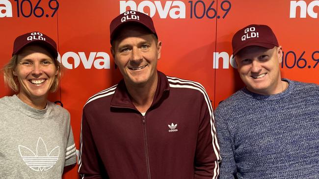 Nova 106.9 breakfast hosts Susie O'Neill, Ash Bradnam and David "Luttsy" Lutterall. Picture: supplied.