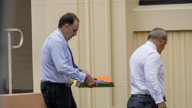 Wayne Moran and Tom Tate attending a meeting at the Mayor's Office in Southport. Picture: Jerad Williams