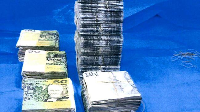 More of the cash unearthed by an excavator operator.