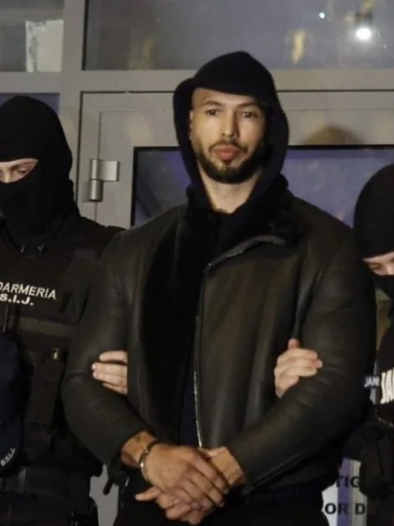 Influencer Andrew Tate was arrested in Romania. Picture: Twitter