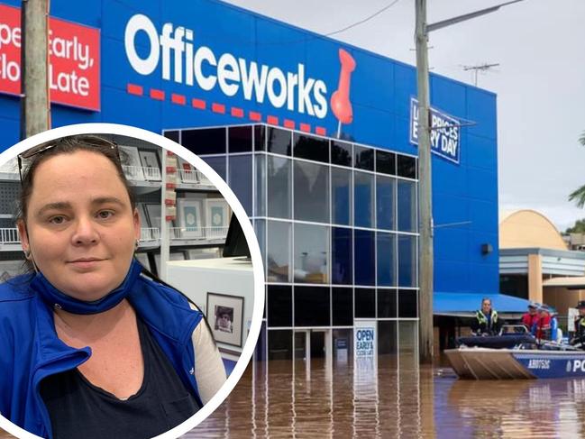 Jodi Lowe, of Lismore is grateful to be back working but still tender over the grief of her family losing so much from the floods that ruined her hometown. Picture: Cath Piltz