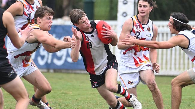 QAFL colts AFL footy between Morningside and Noosa Saturday May 25, 2024. Picture, John Gass