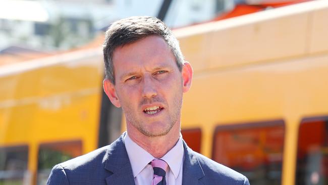 Transport Minister Mark Bailey — says Michael Hart not listening to the silent majority who support light rail. Picture: Tertius Pickard.