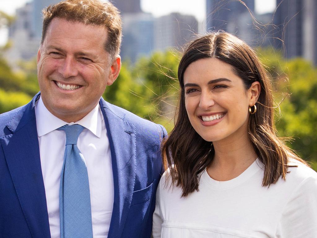 Today hosts Karl Stefanovic and Sarah Abo. Abo is said to be earning a quarter of Stefanovic’s salary. Picture: Mark Stewart