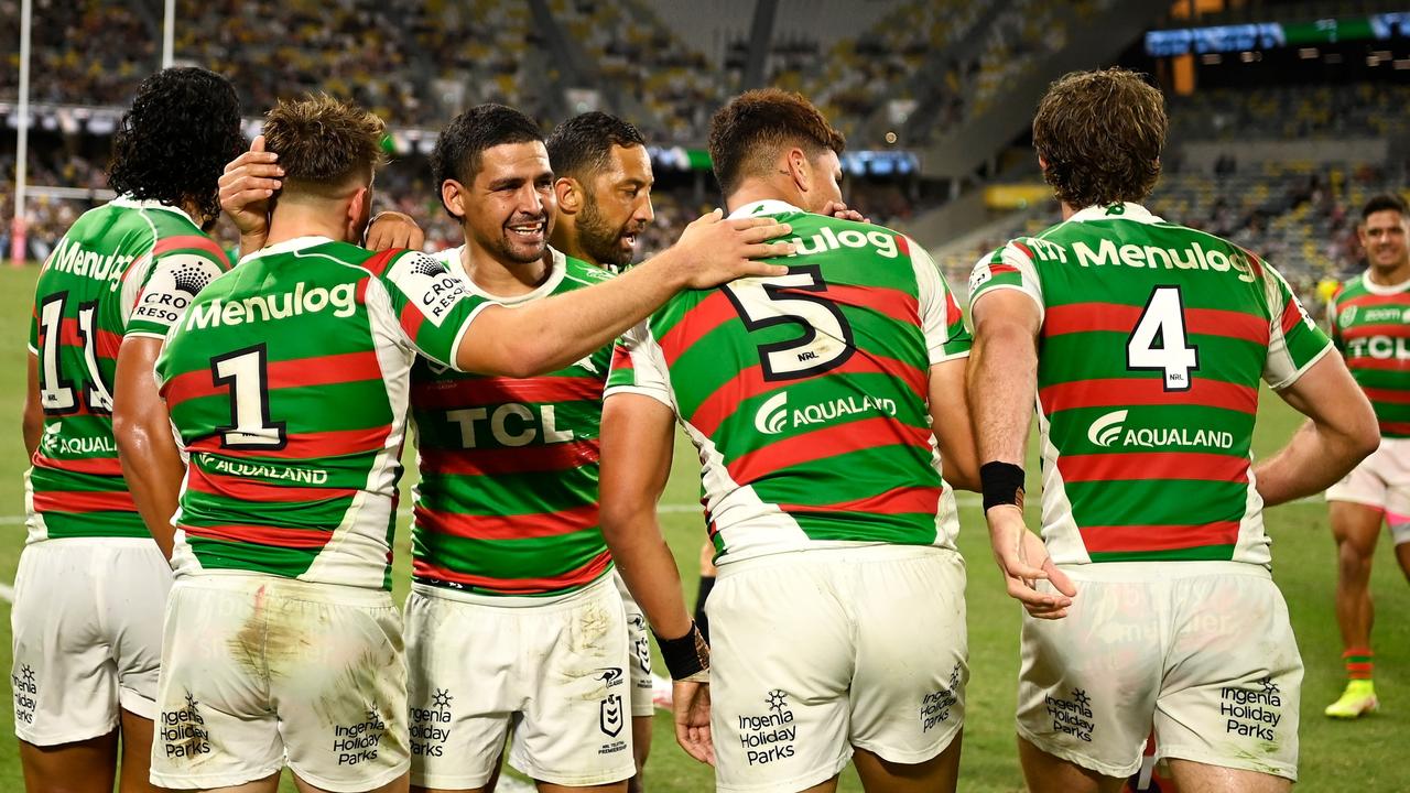 The Rabbitohs are off to their third straight preliminary final, after a tough victory over Panthers. Picture: Getty Images.