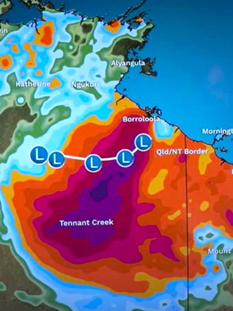 Hundreds of millimetres of rain has fallen in the region. Picture: BOM.