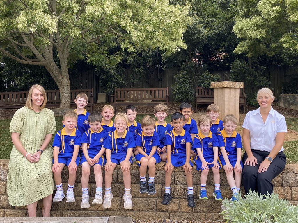 MY FIRST YEAR 2022: Toowoomba Grammar School Junior School Prep G (back row, from left) Rory, Max, Flynn, Arthur, Sudhaam and Lionel and (front row, from left) Prep G class teacher Mrs Amelia Grills, Riley, Jacob, Zach, Darcy, Ekamvir, Walter, Ayrton and teacher aide Mrs Karen Newton.