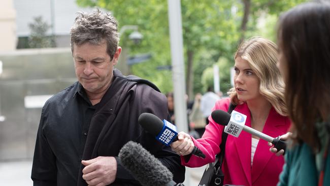 Russell Northe arrives at County Court of Victoria for his sentencing. Picture: Nicki Connolly