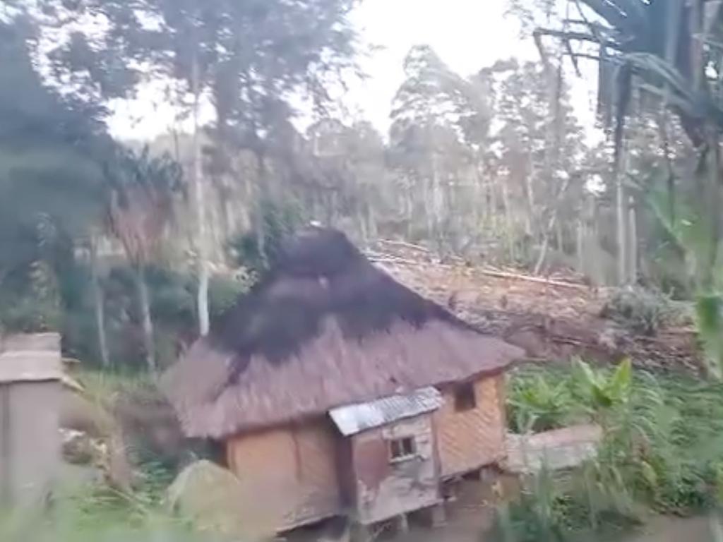 The natural disaster hit Kaokalam Village in Enga Province at around about 3am, with residents saying as many as 100 people could have been killed. Picture: Kindupan Kambii