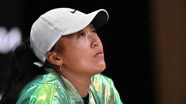 Osaka’s post match analysis of her own performance were worrying enough and gave real insight into the pressures she felt about her return to the court. Picture: AFP