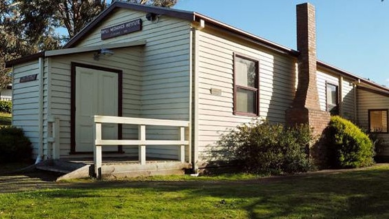 The Rhyll Mechanics Institute polling booth on Phillip Island. Picture: Alice Barker