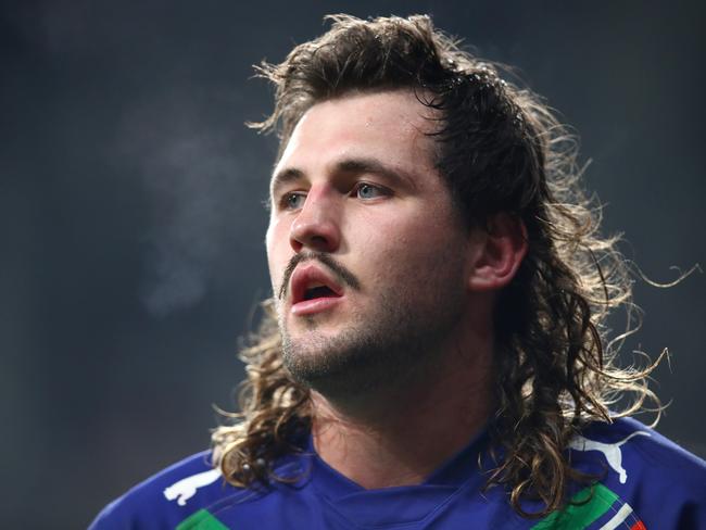 SYDNEY, AUSTRALIA - JULY 15:  Josh Curran of the Warriors looks on during the round 18 NRL match between the Parramatta Eels and the New Zealand Warriors at CommBank Stadium on July 15, 2022, in Sydney, Australia. (Photo by Jason McCawley/Getty Images)