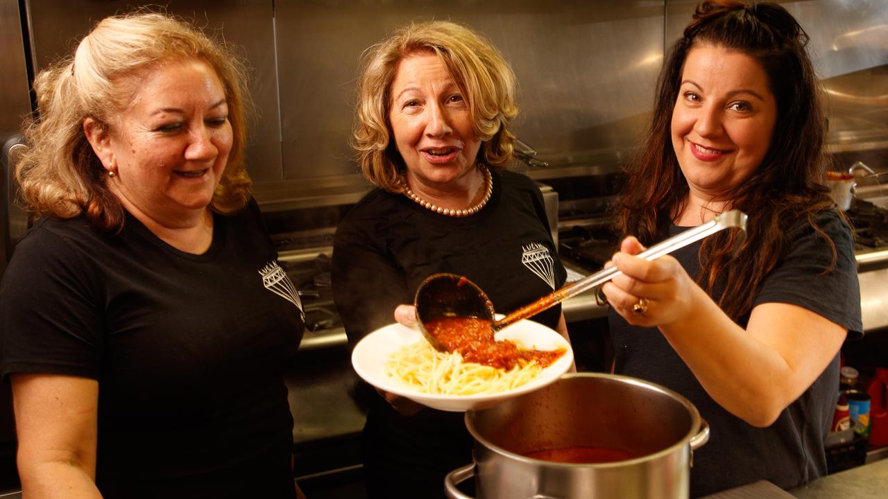 Maria Rosella, Nicci Bugeja and Emma Phillips at Lucia’s. Picture: Matt Turner