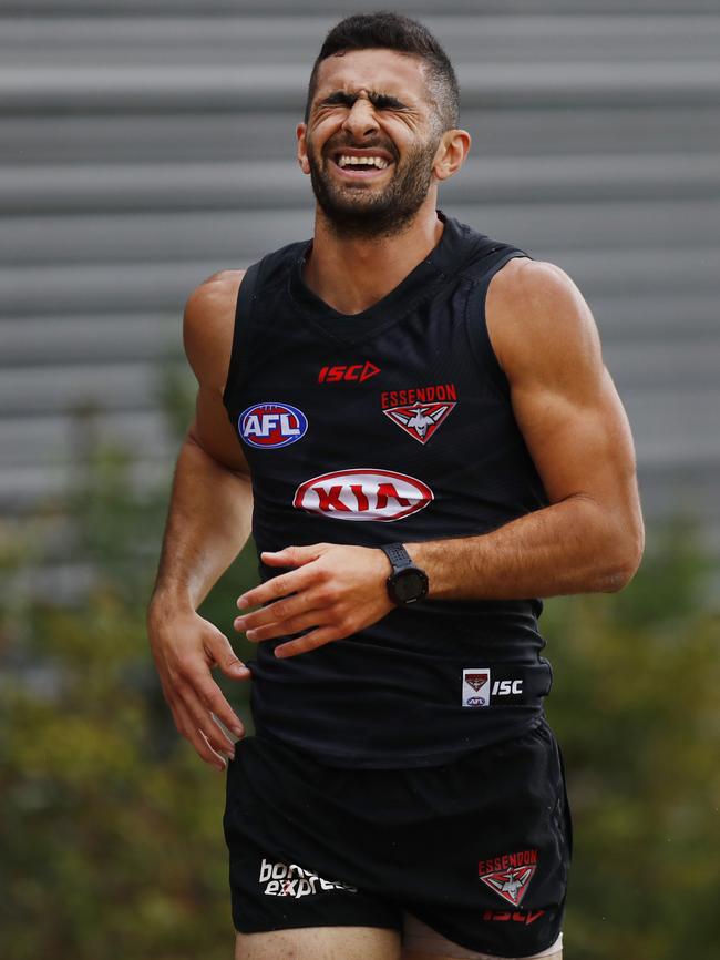 Essendon’s Adam Saad has been picked ahead of star Crow Rory Laird. Picture: Michael Klein