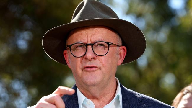 Mr Albanese said the federal government had contributed $10bn to upgrade the Bruce Highway. Picture: NewsWire / David Clark