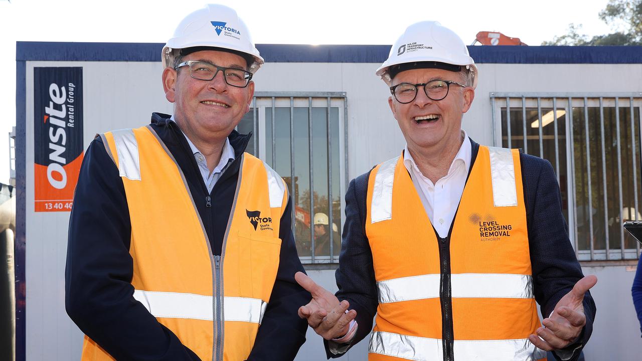 Prime Minister Anthony Albanese with Premier Daniel Andrews. Picture: Sam Ruttyn