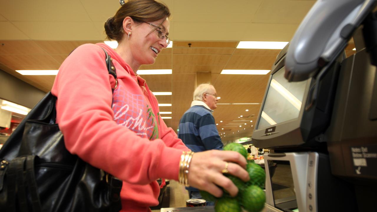 Self scan expert in action. She is winning at shopping. I am not.