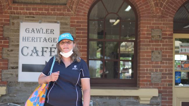 Sharon Cormack, a Gawler resident who is excited for the return of train services. Picture: Jason Katsaras