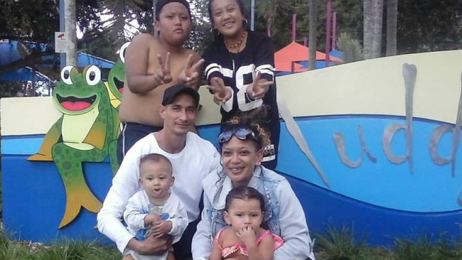 Warren Eaton with his family in Cairns. Picture: Supplied