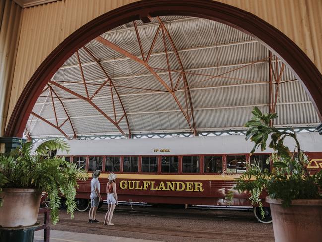 Heritage listed railway station for the Gulflander line.