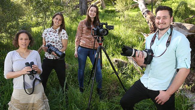 Wild Melbourne founder Chris McCormack with the team, (from left) Elodie Camprasse, Cathy Cavallo and Rachel Fetherston. Picture: Ian Currie