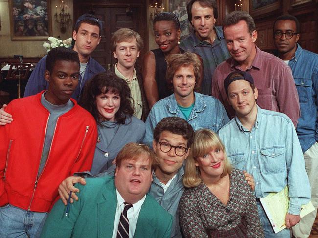 Al Franken, front, centre, with the cast of Saturday Night Live. Picture: Supplied